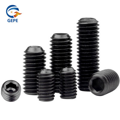 DIN916 Nuts y pernos hexadecimales de óxido negro de acero al carbono de grado 12.9 33H 45H