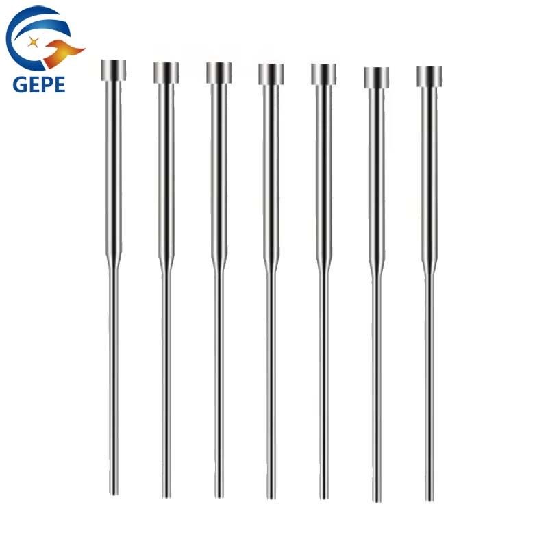 Pin de ejector de molde de precisión de doble sección / pin de ejector recto resistente a altas temperaturas